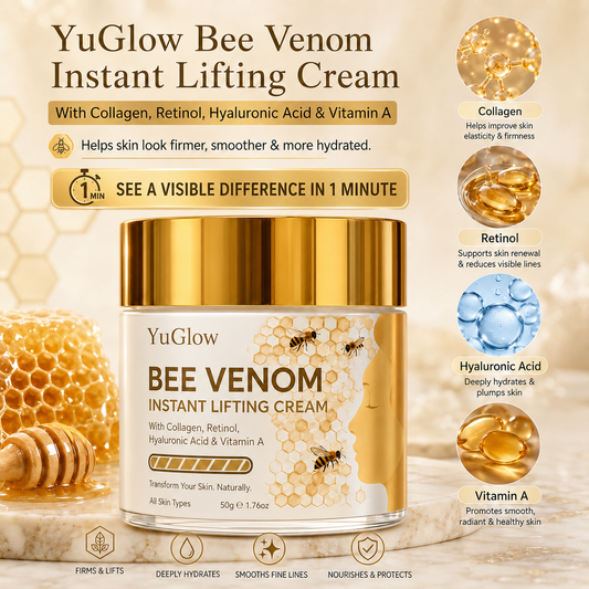 YuGlow Bee Venom Instant Lifting Cream – Firming & Hydrating Face Moisturiser